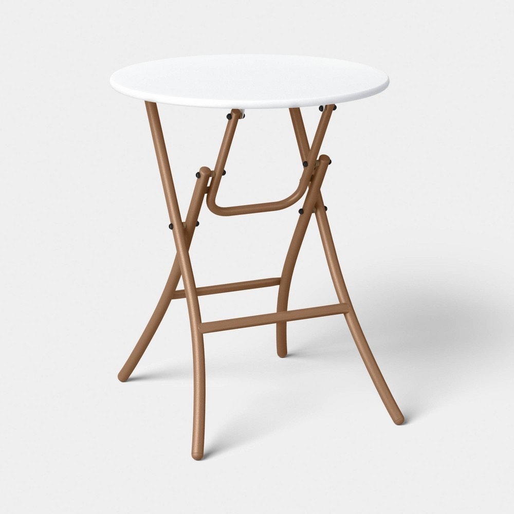 Steel Round French Cafe Bistro Folding Table - Threshold Target